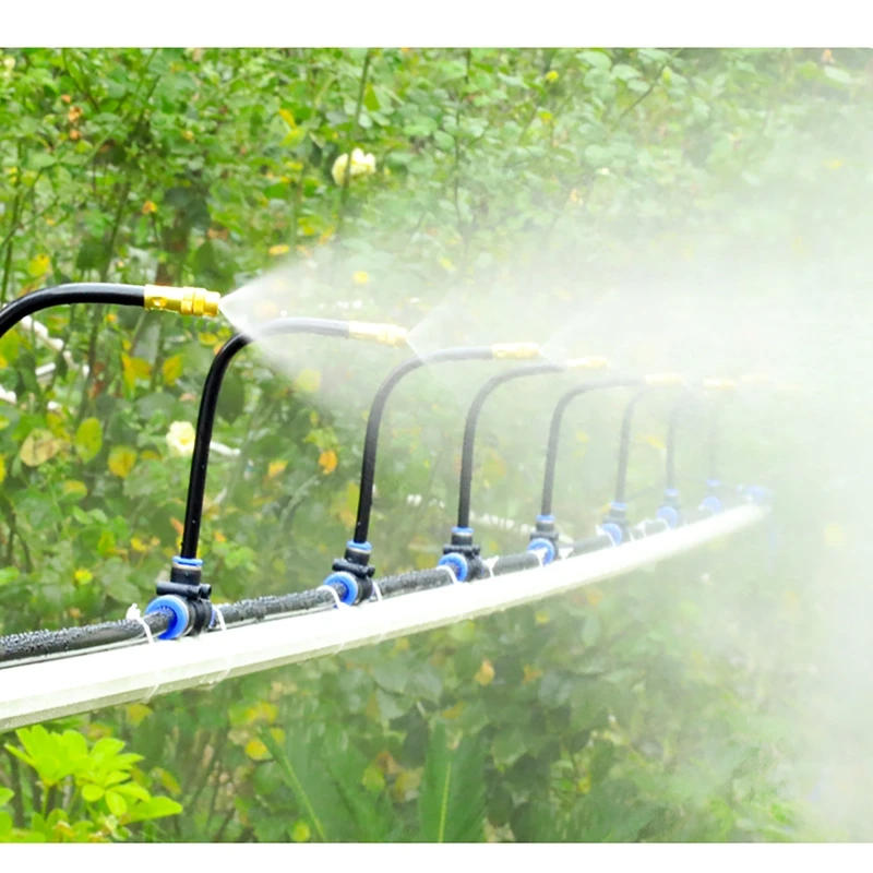 Garden Irrigation Atomization Sprinkler Automatic Watering Kits 5m 10m Rotating Copper Nozzle Balcony Rainforest Spray Cooling