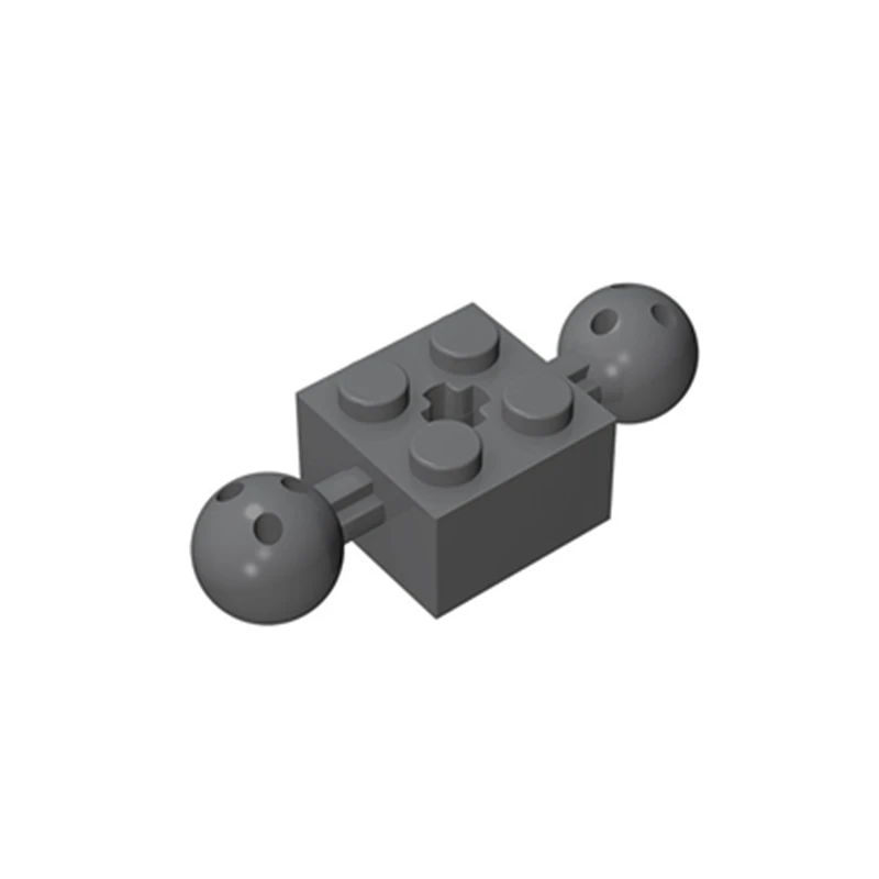 BRICK 2X2, W/2 BALLS, DIA. Ø10,2 Bricks Modified Connector Compatible 17114 Self-Locking Bricks Building Blocks Toys Accessories