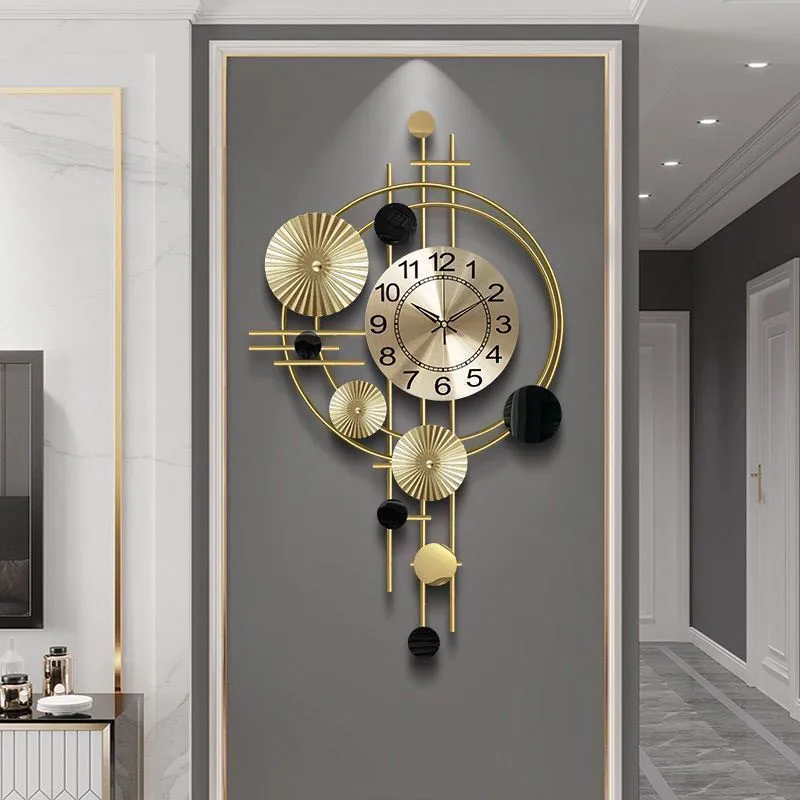 Simple Aesthetic Wall Clocks Luxury Living Room Vintage Nordic Wall Watch Modern Art Mural Reloj De Pared Ornaments Home Decor