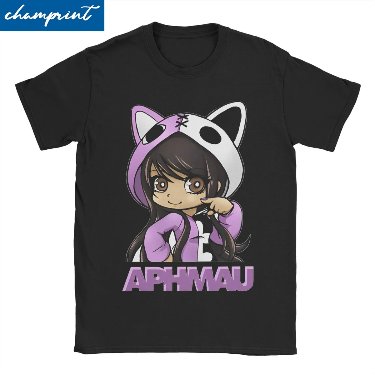 

Men Women Aphmau T Shirts Cartoon Anime Pure Cotton Clothes Funny Short Sleeve Crewneck Tees Plus Size T-Shirts