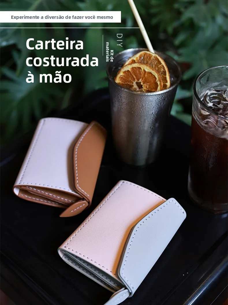 short-leather-clutch-wallet-for-women-handmade-diy-fish-style-coin-purse-female-handbag-geometric-pattern-style