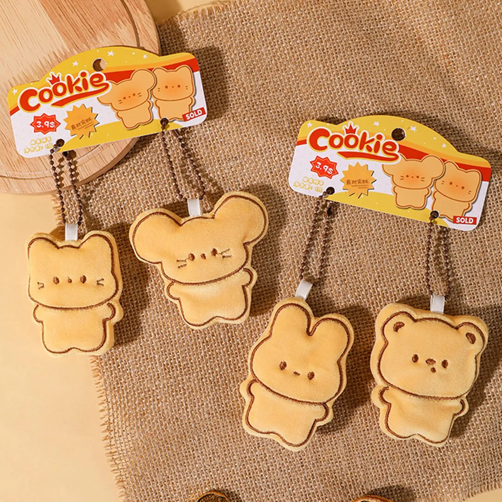 Breloque de sac en peluche, 2 pièces, décoration de clé de voiture, pendentif de sac Portable pour enfants, adolescents, adultes, sacs à dos, portefeuilles