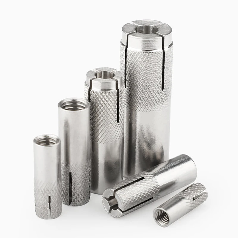 1/2Pcs 316 Stainless Steel Drop In Anchor M6-M16 Metric Internal Expansion Bolt Explosion Type Wall Plug Concrete Fastener