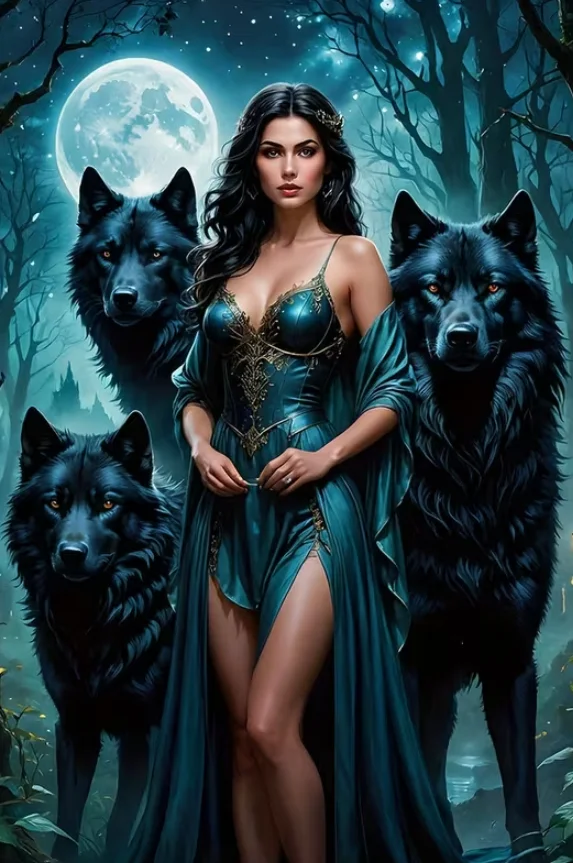 500/1000pcs for Adults Jigsaw Puzzle  Wolf Woman Challenging Large-Scale Brain Teaser with Complex Patterns, Portable Box