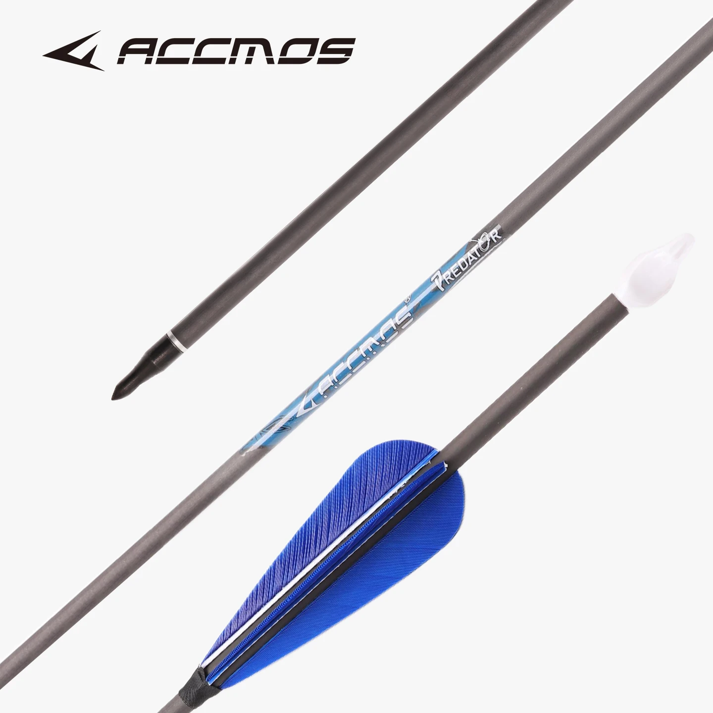 12/24 قطعة أسهم كربون نقي السهم رمح 4 ''الريشة الزرقاء ل قوس منحني/مجمع اطلاق النار الصيد في الهواء الطلق