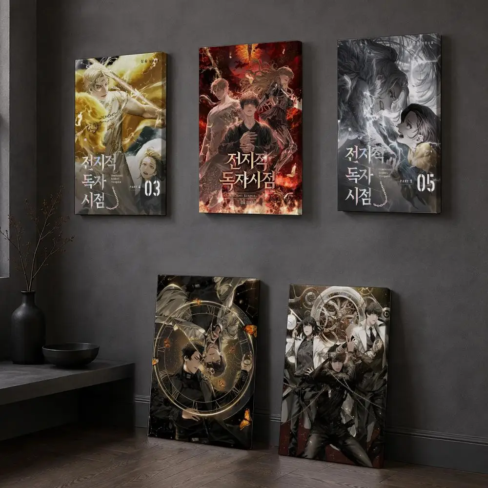 O-Omniscient Reader V-Viewpoint Framed Wall Painting Wood Framed Canvas Poster HD Wall Art Bedroom Hallway Bar Office Home Decor