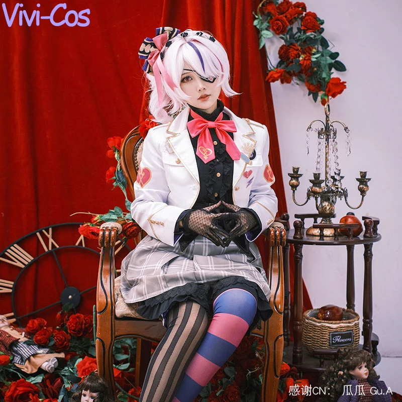 Vivi-Cos Anime Vtuber NIJISANJI Maria Mario Schöne Süße Kleid Cosplay Halloween frauen Kostüm Rolle Spielen Party Karneval