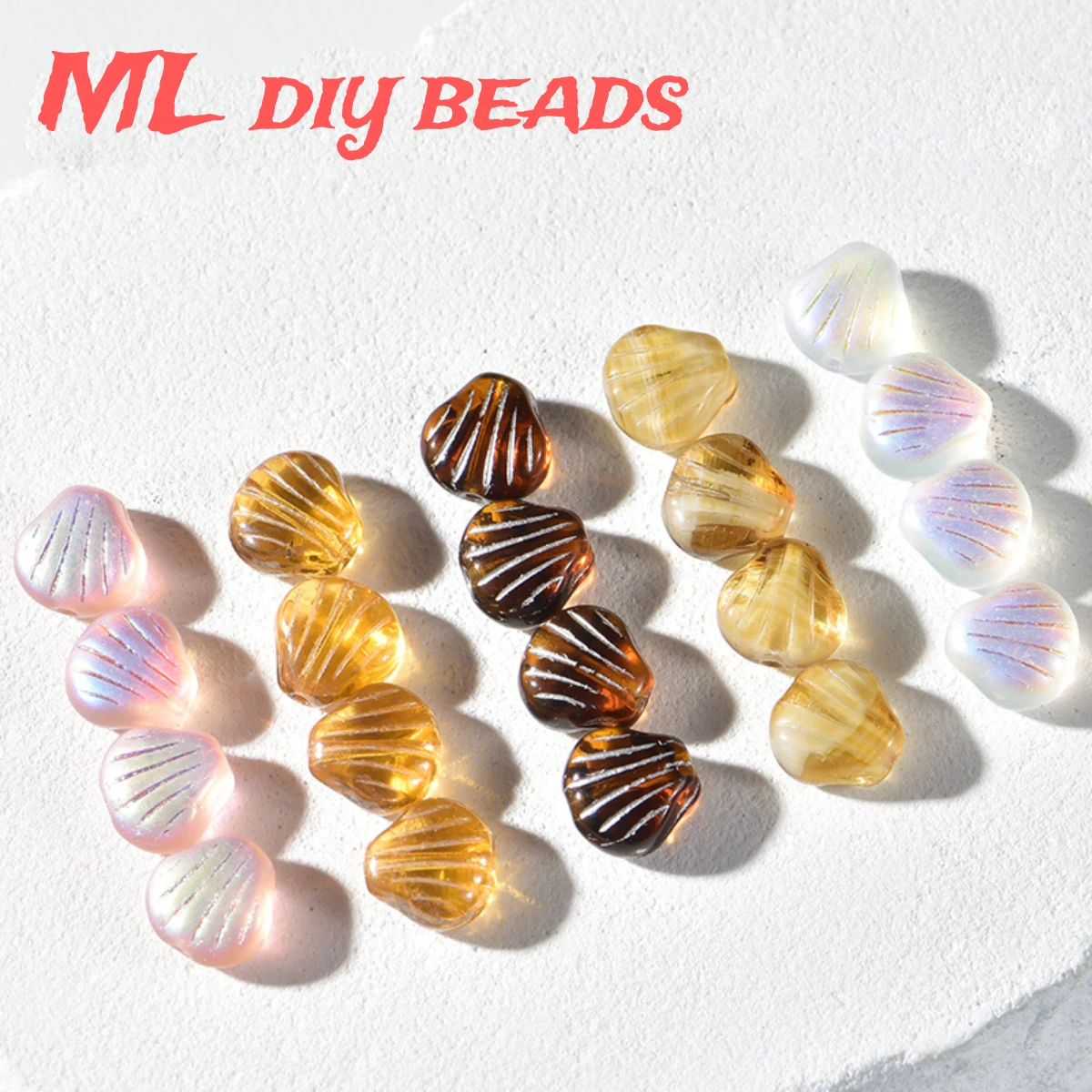 

9mm Czech beads retro shell glass beads scattered beads DIY handmade bead necklace earrings accessories