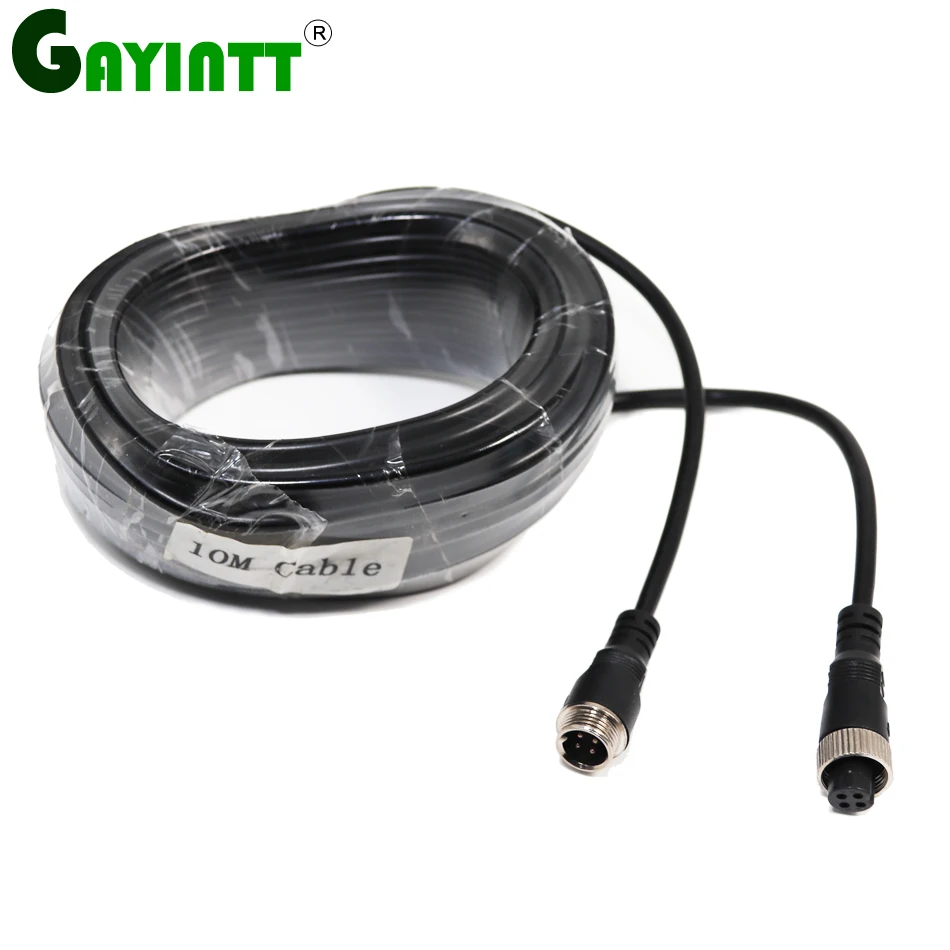 

GAYINTT 4-pin aviation 6M 10M 15M 20M extension video cable for truck bus monitor camera connection