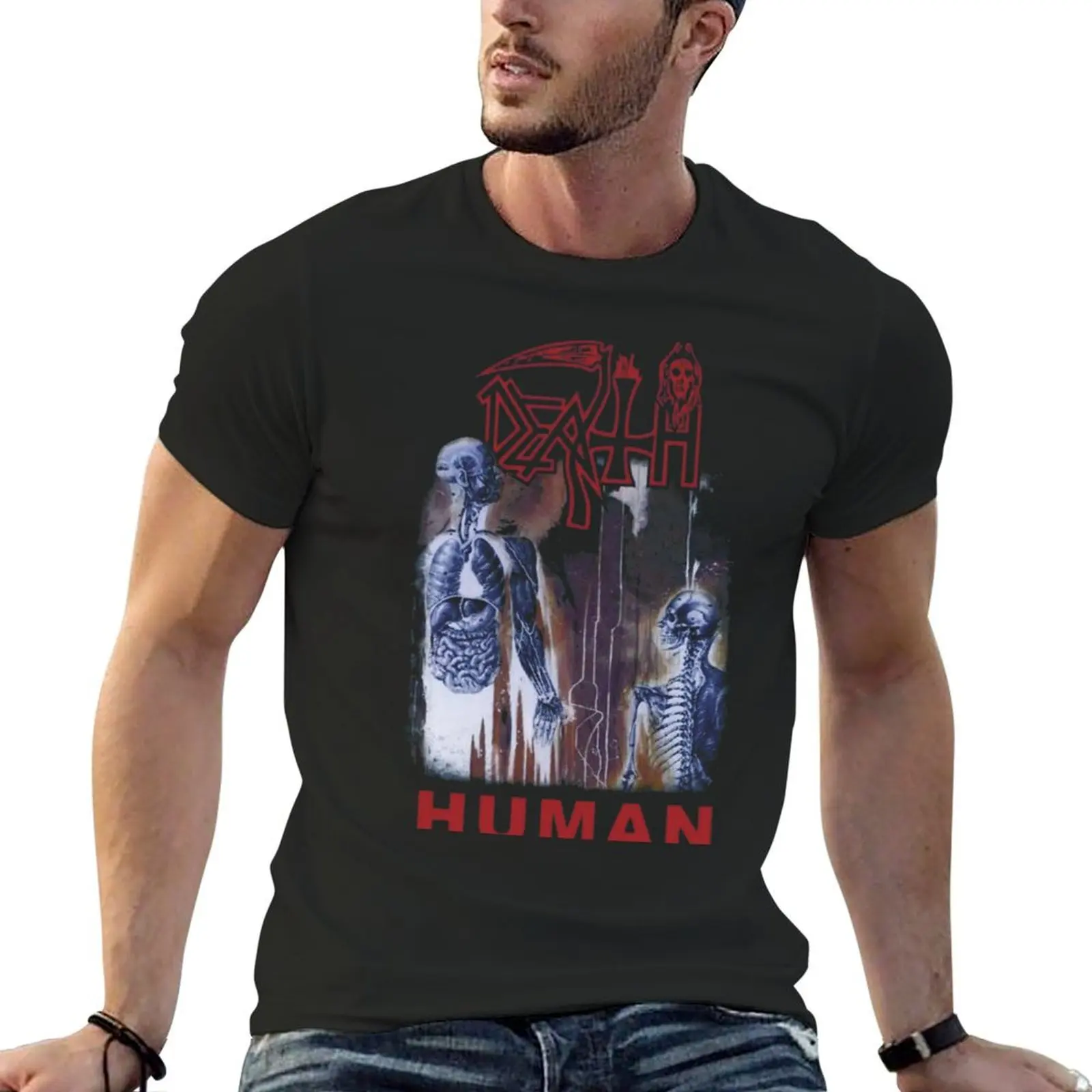 

death human T-Shirt anime clothes oversizeds tops anime Short sleeve tee men