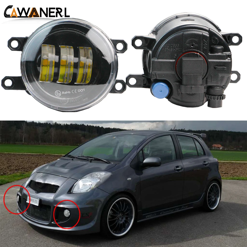 2 X 30W Car H11 Front LED Fog Light DRL 6000LM For Toyota Yaris P9 Hatchback 2005 2006 2007 2008 2009 2010 2011 2012 2013 2014