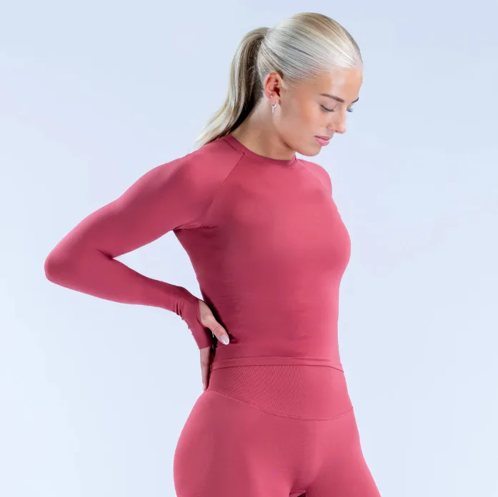 Europese naadloze gebreide trainingsset dames sneldrogende broek met lange mouwen Butt Lifting Slim Fit Yoga Outfit Gym Fitness Hardlopen