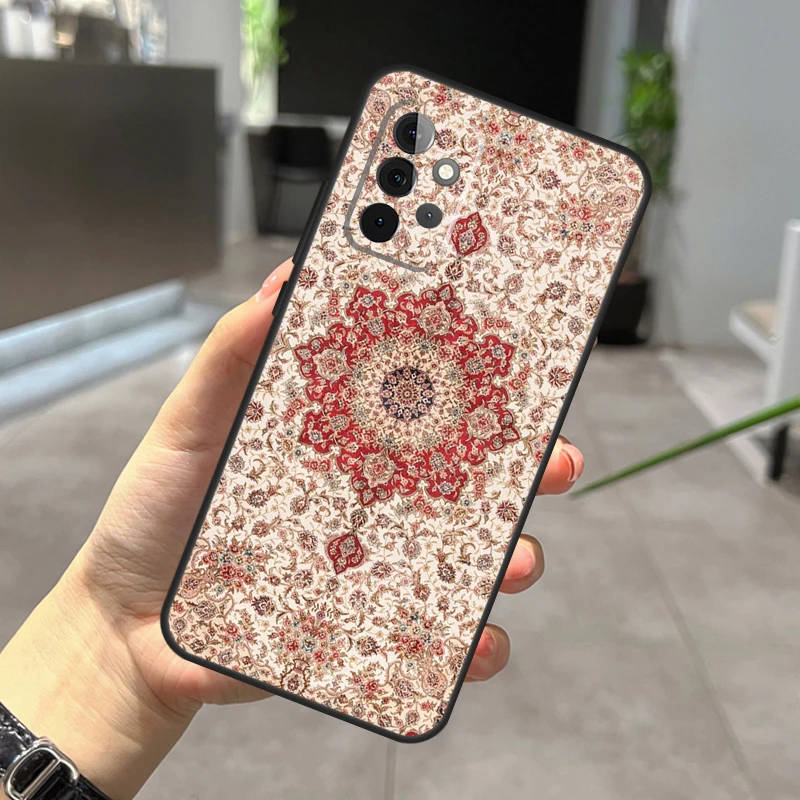 Retro Ethnic Carpets Turkish Rug Case For Samsung Galaxy A12 A32 A52 A05 A36 A56 A26 A16 A53 A33 A13 A55 A35 A15 A14 A34 A54 - view 2