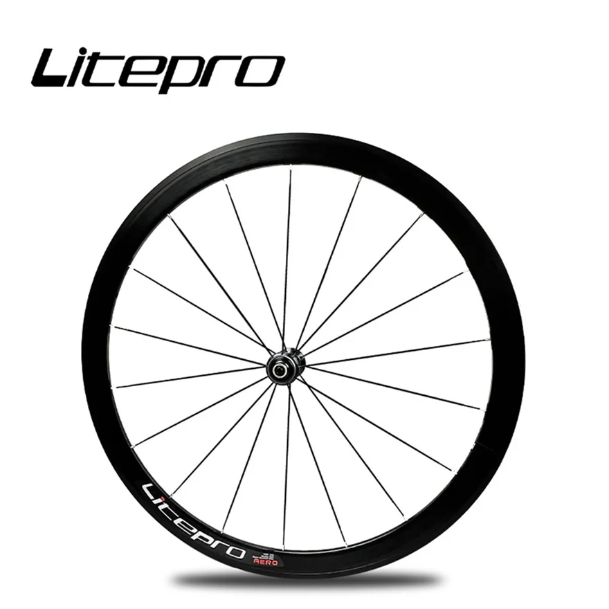 Litepro 40MM 700C Carbon Fibre Hub Straight Pull Wheels Alloy Rim 6 Claws 11S Road Bicycle V Brake Wheelset 1900G