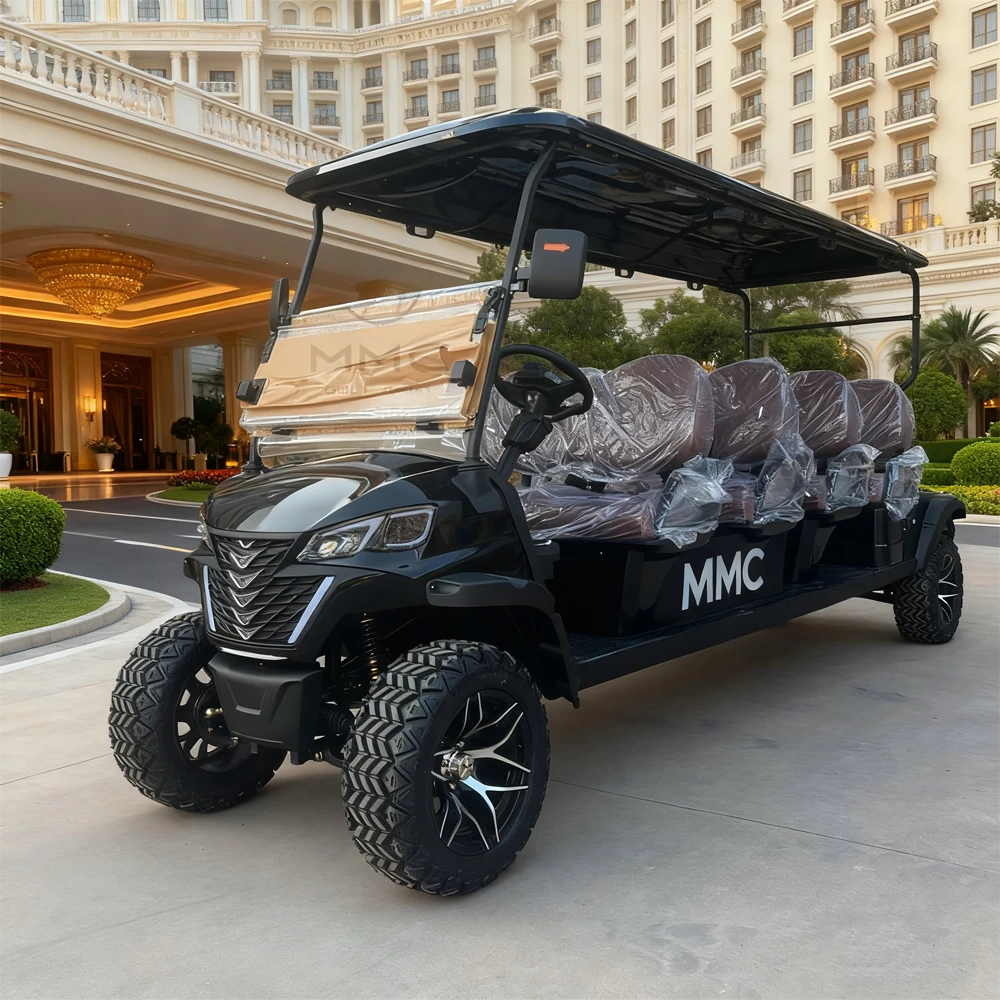 China Supplier High-End Quality 8 Seater Golf Cart Boost 5kw/7.5kw Off-Road Electric Golf Carts Entertainment Club Car