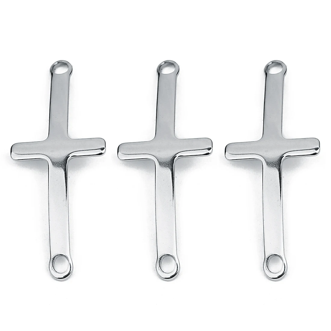10Pcs Doppel Loch Kreuz Link Stecker Charms Edelstahl Link Anhänger Baumeln DIY Halskette Armband Schmuck Machen Liefert