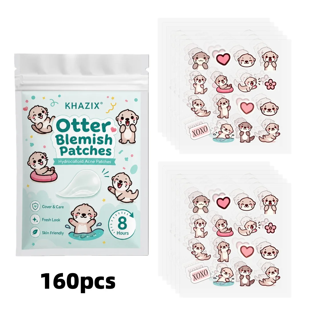 160pcs Kawaii Mixed Animal Cartoon Blemish Patches, Waterproof Breathable Oil Absorb Spot Stickers Suitable for All Skin Types