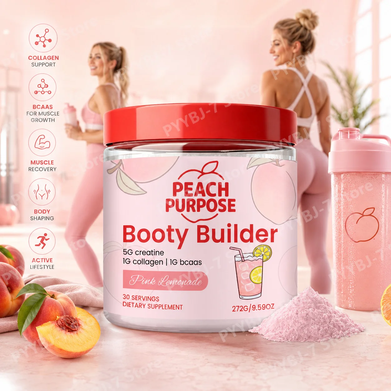Nutrition Fitness Supplements - Bubuk Protein Kolagen Wanita dengan BCAA