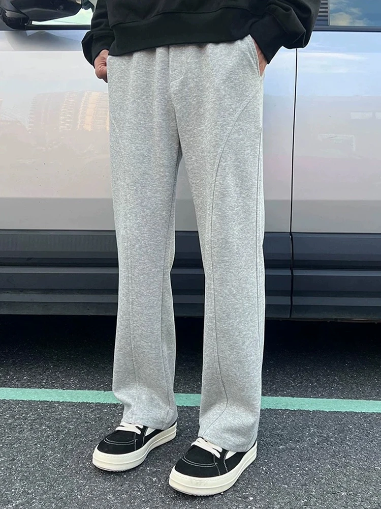 

Light ey American Sle Knife Sweatpants Men's Autumn Drape Wide Leg Micro Flare Straight Casual Sports Pants