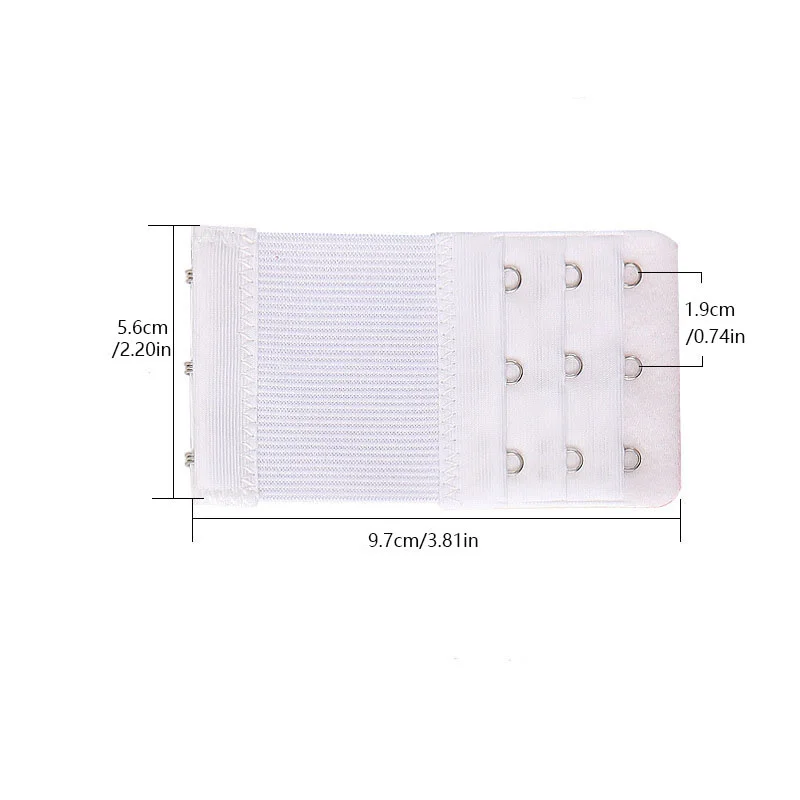 BH-Verlängerung dreireihige elastische Unterwäsche-Verlängerung schnalle mit drei Knöpfen Damen-BH-Verlängerung riemen