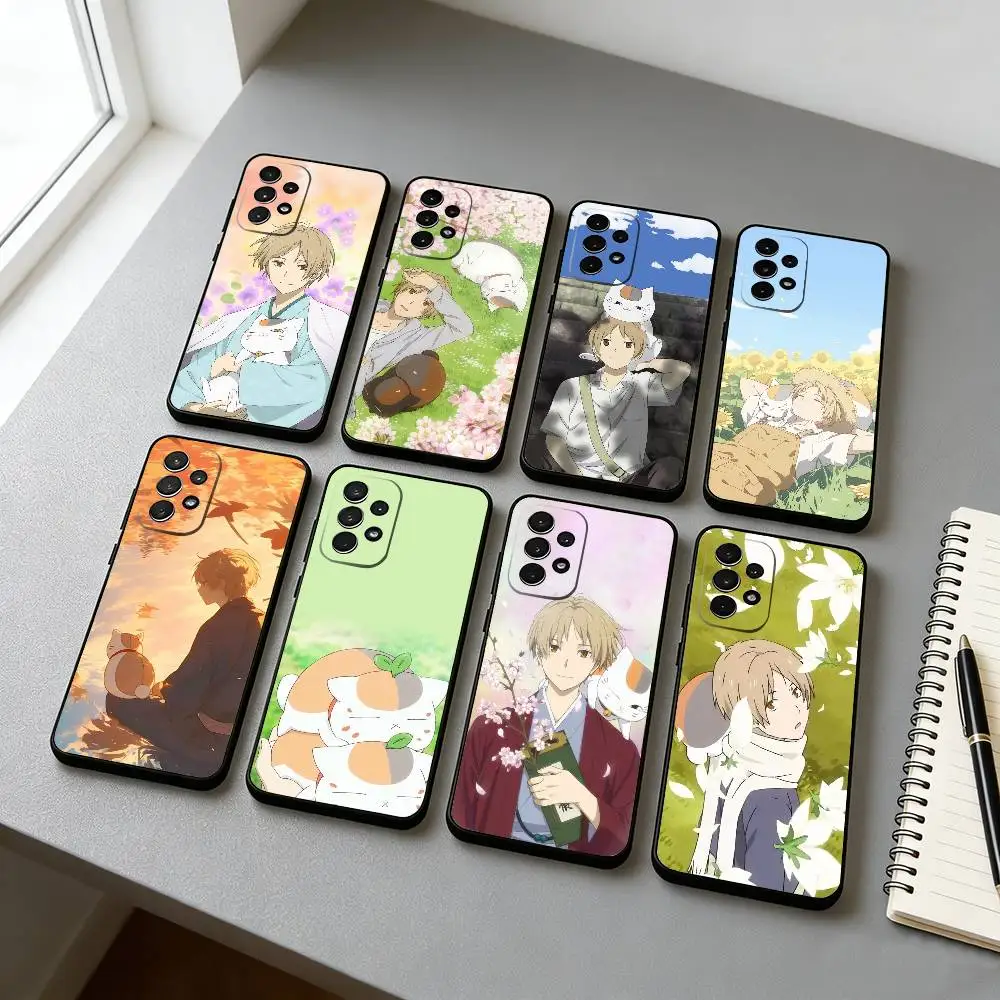 

N-Natsume's Book of F-Friends Phone Case For Samsung S25,S24,S21,S22,S23,S30,Ultra,S20,Plus,Fe,Lite,Note,10,Black Cover