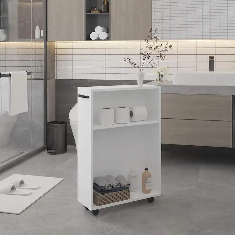 

Storage Cart, White - Compact Mobile Storage Solution for Organizing Office Supplies and Equipment