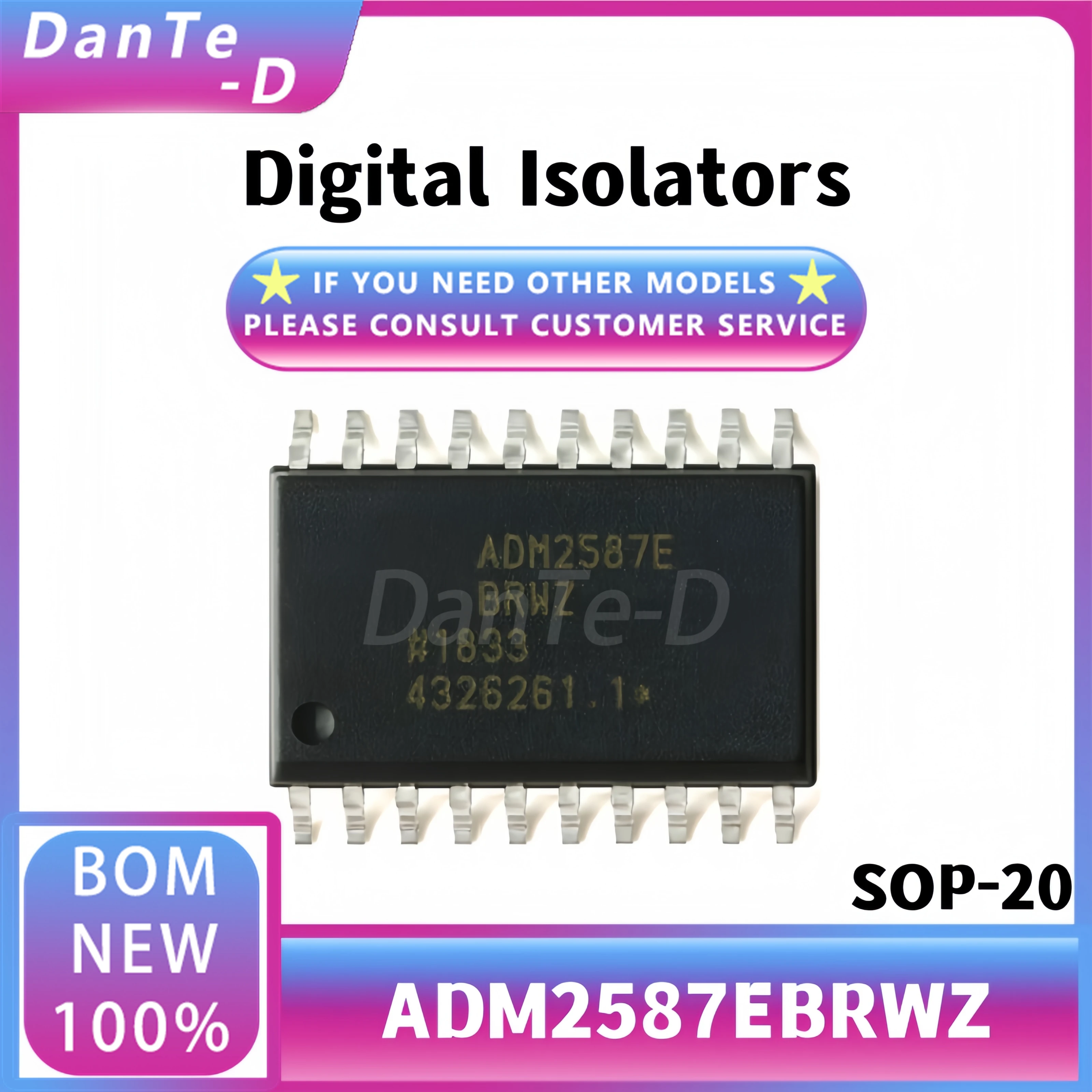 ADM2587EBRWZ New original ADM2587E SOP-20 full half duplex RS-485 transceiver