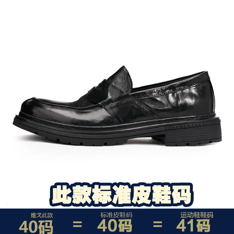 Loafers Men Cowhide Dress Shoes Business Men Shoes High Quality Genuine Leather Shoes Men Spring Designer Shoes Autumn Winter