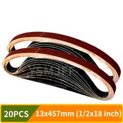 20PCS 457x13mm Sanding Belts, 40-1000 Grits 1/2
