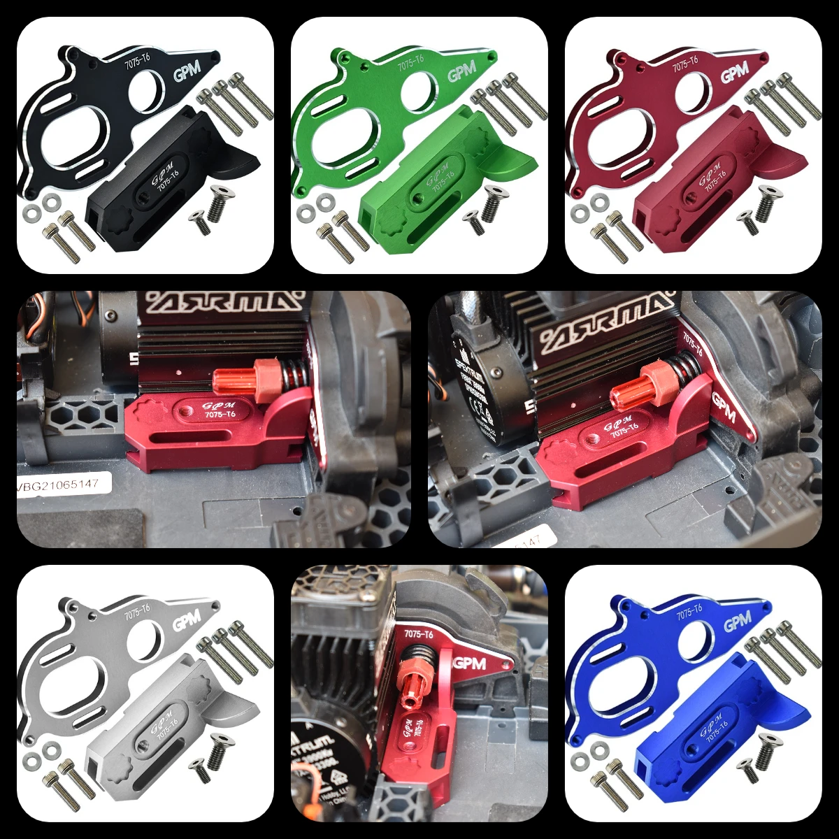 

GPM Aluminum 7075 Center Gearbox Support And Motor Heatsink Plate For Granite