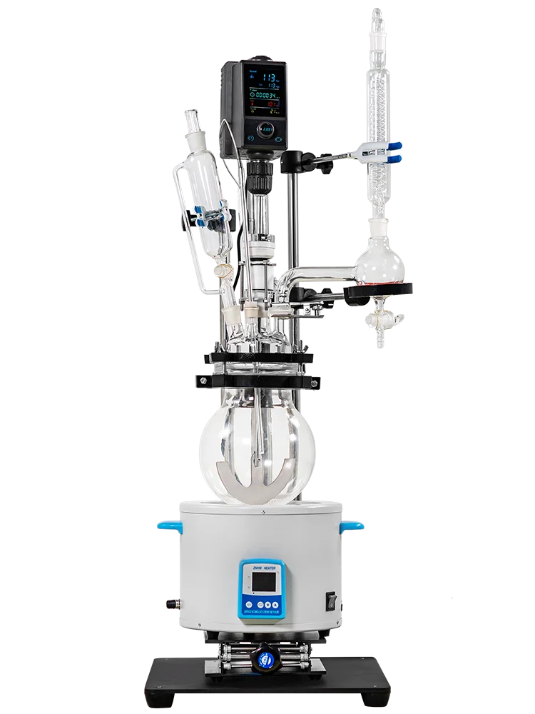 Cancun Laboratory Single-layer Glass Reactor HS20-U Small High Temperature and  Pressure Distillation Magnetic Reaction