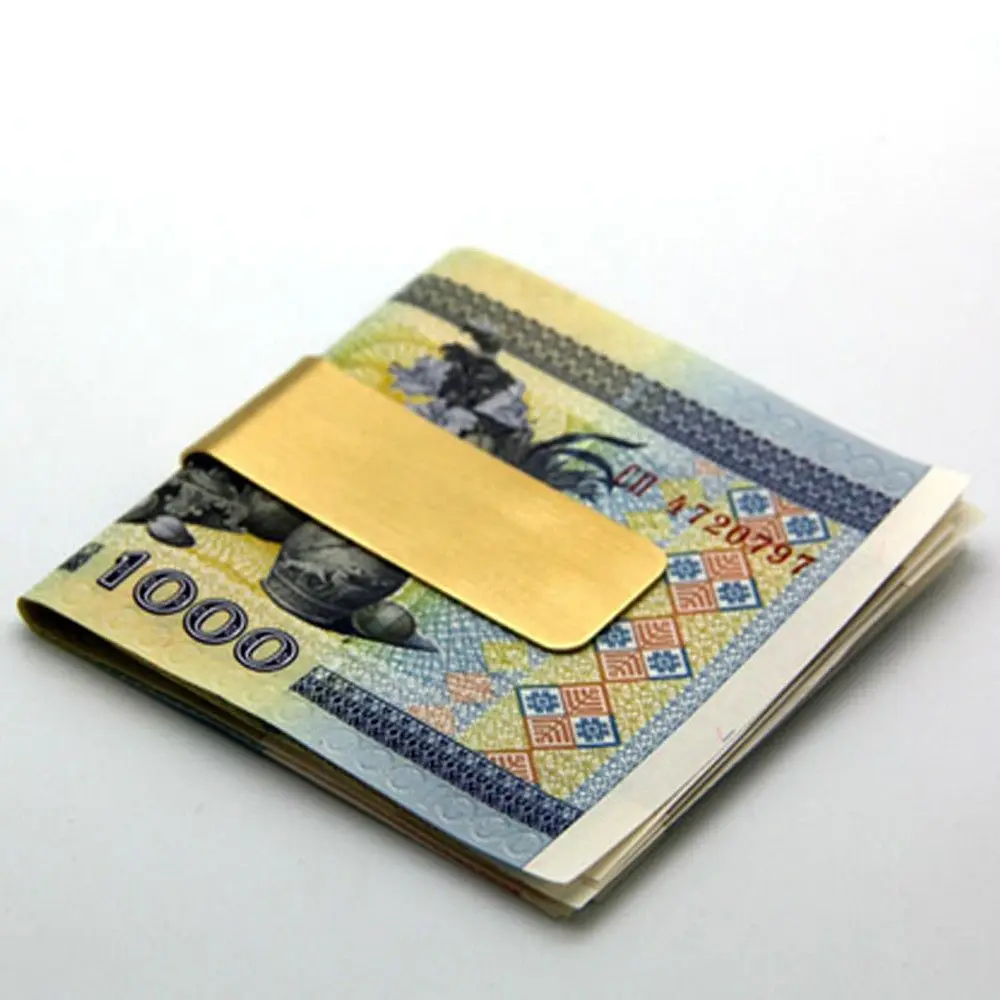 

Simple Design Delicate 2 Colors Gold Color Money Metal Holder Banknote Holder Credit Card ID Clips Money Clip Cash Clamp Wallet