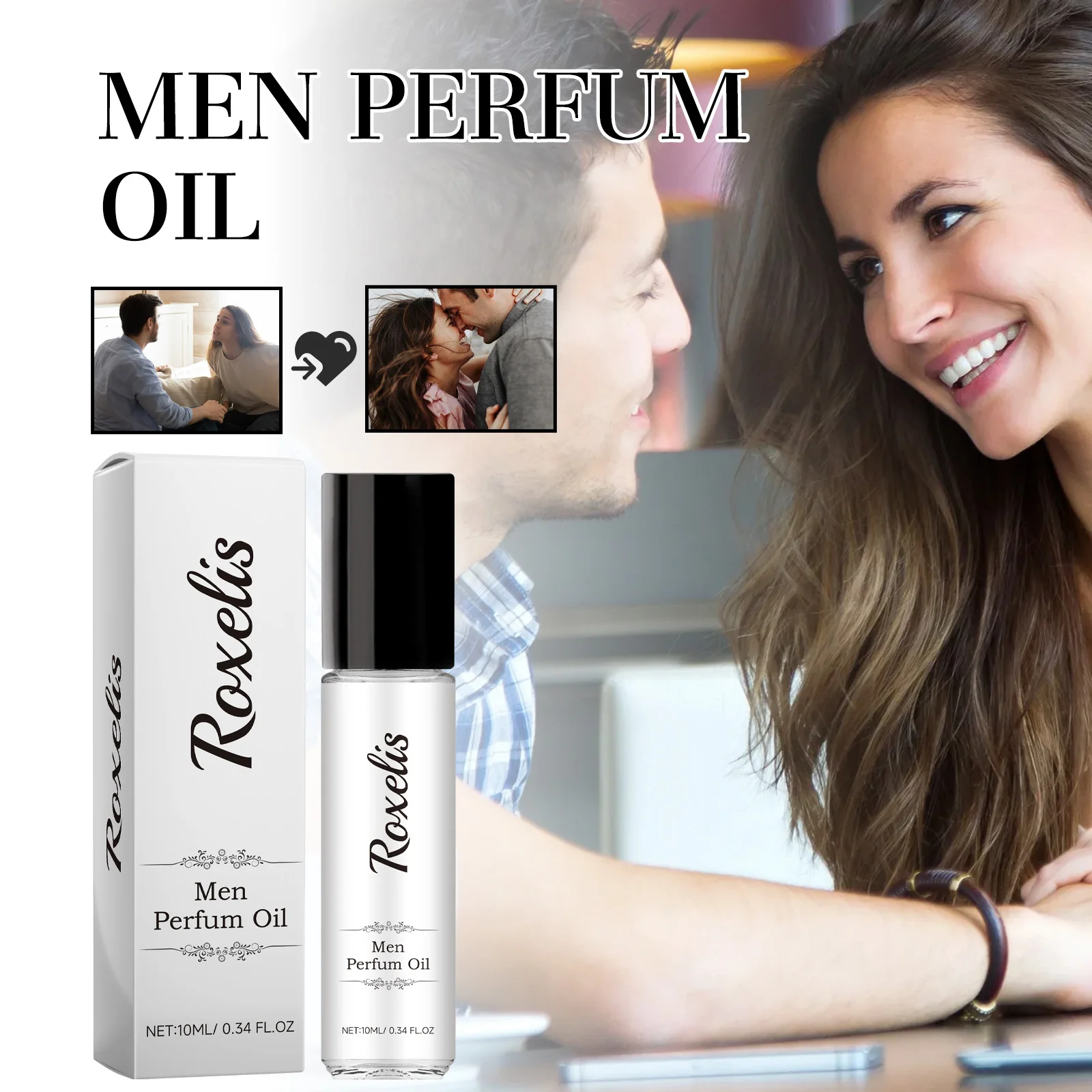 Roxelis Men Perfum Oil is Fresh, Elegant, Not Pungent, Natural, Durable, Delicate, Small and Portable Ball Fragrance 0.34 oz