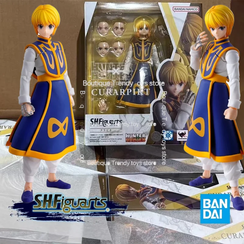 

In Stock Bandai Original S.H.Figuarts Hunter Hunter Kurapika Curapika Anime Action Figure Finished Model Kit Toy Gift for kid