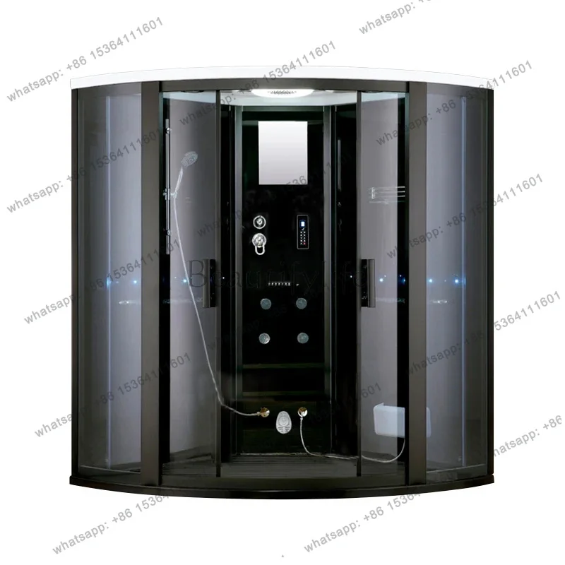 

1500X1500X2150mm Steam Shower Cabin Bathroom Enclosure Wi-Fi Starlink Connection Wet Sauna Room Shower Tray-freee A-091