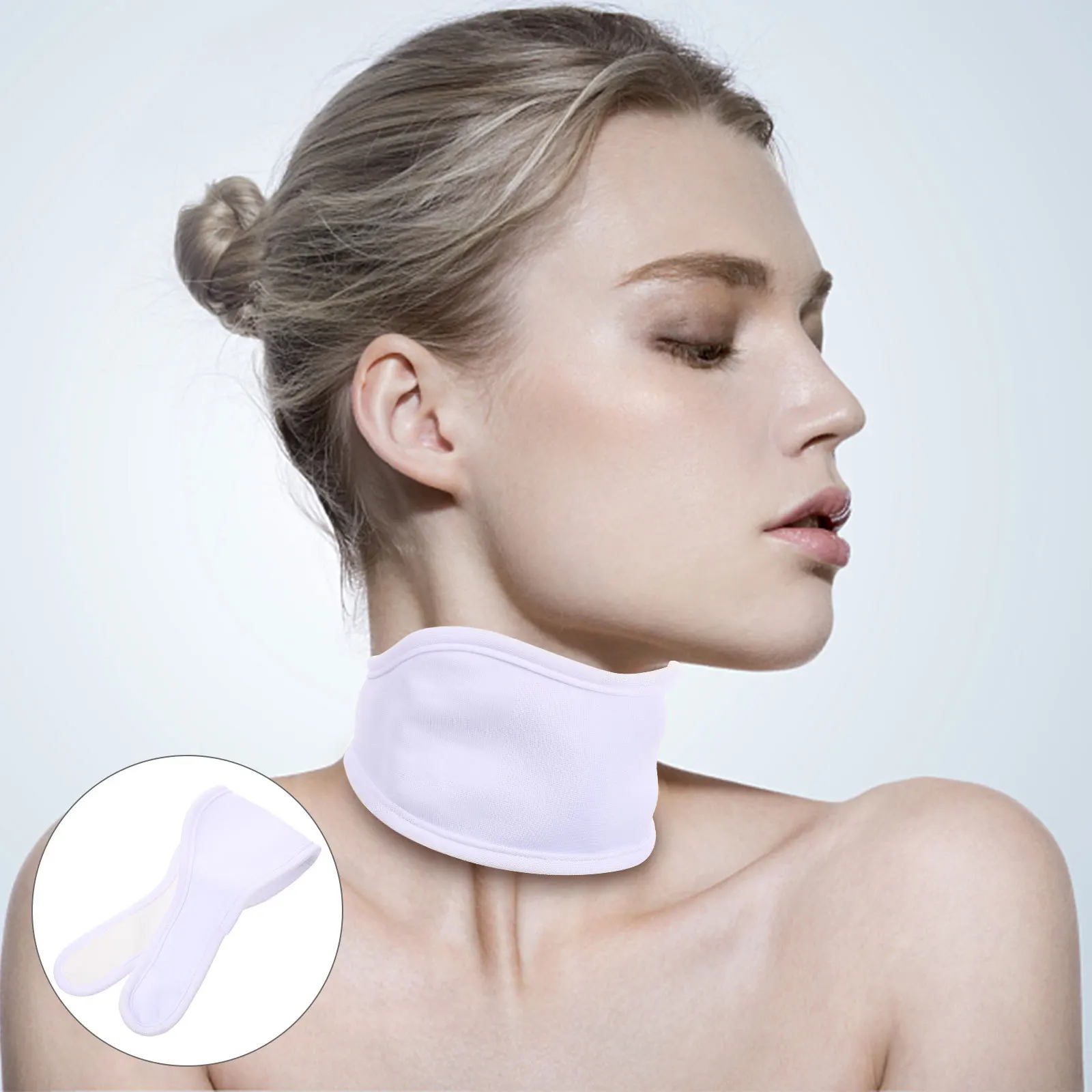 

Essential Oil Neck Pack Wrap Reusable Castor Oil Pack Compress for Night Use Soft Hook and Loop Fastener Unisex Comfort