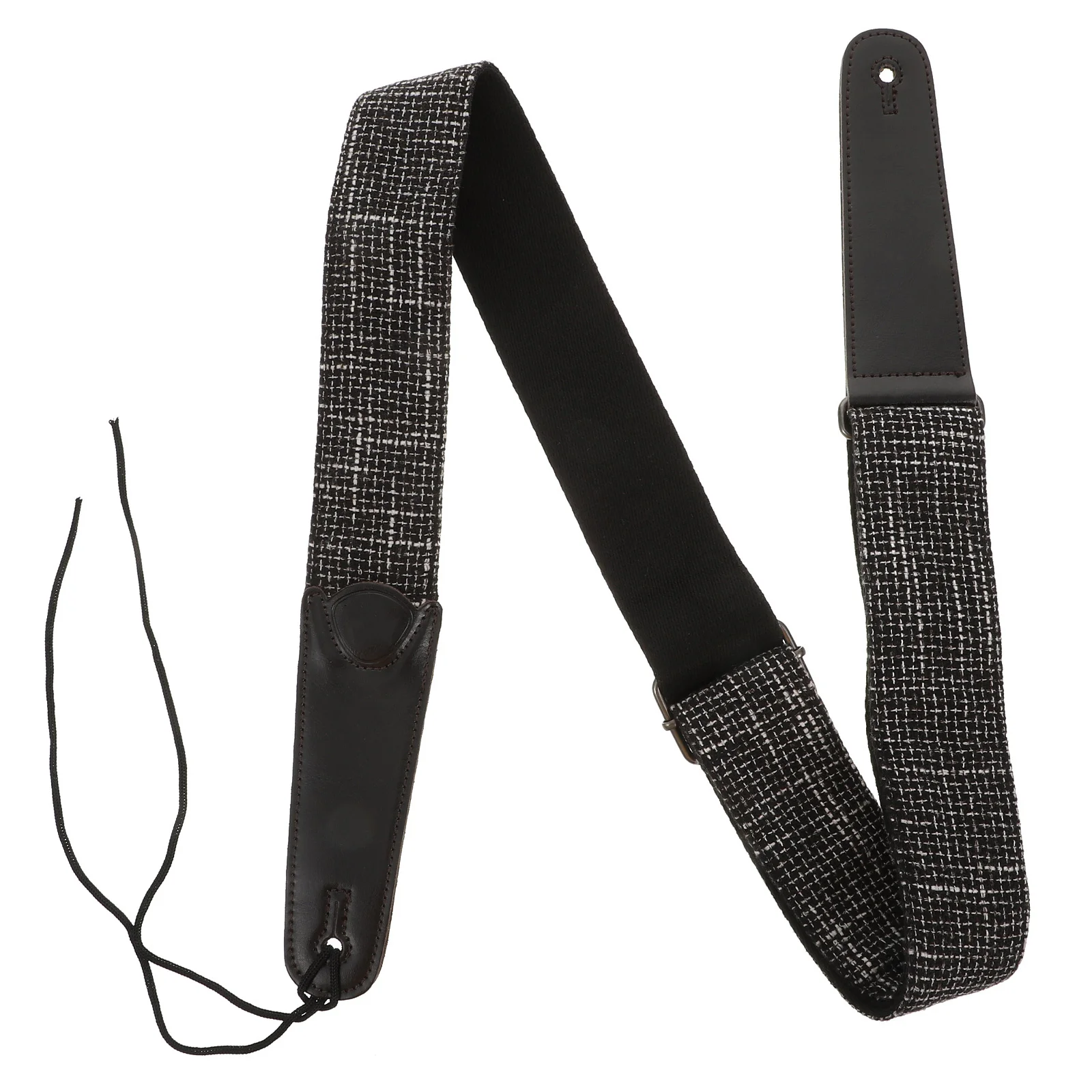 

Creative Guitar Strap Black Durable Acoustic Bass Belt Premium Cotton Comfortable Adjustable Guitar Shoulder Belt