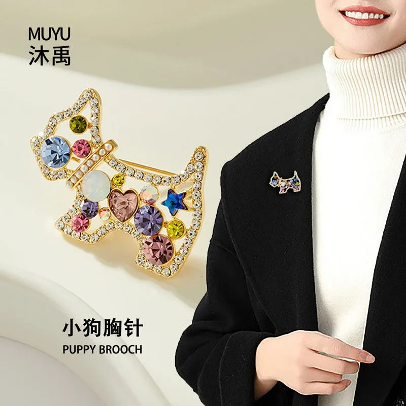 Rhinestone Dachshund Brooches for Women Unisex Animal Pin Dog Lapel Pins Banquet Party Backpack Gifts Jewelry Accessories