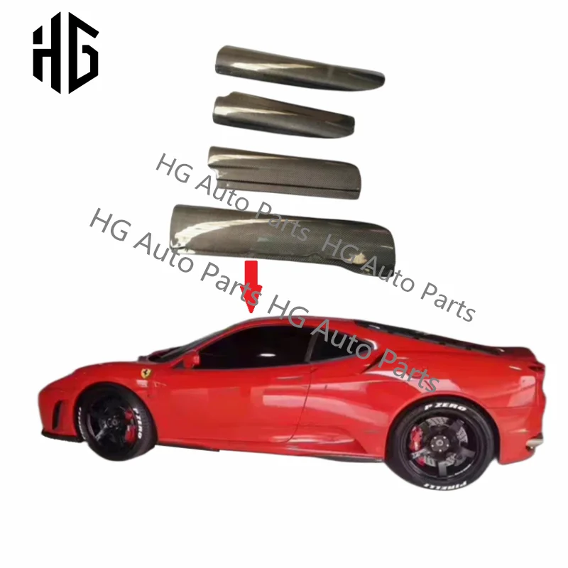 Factory wholesale carbon fiber side skirts exterior body parts for ferrari f430 side fender skirts modification accessories