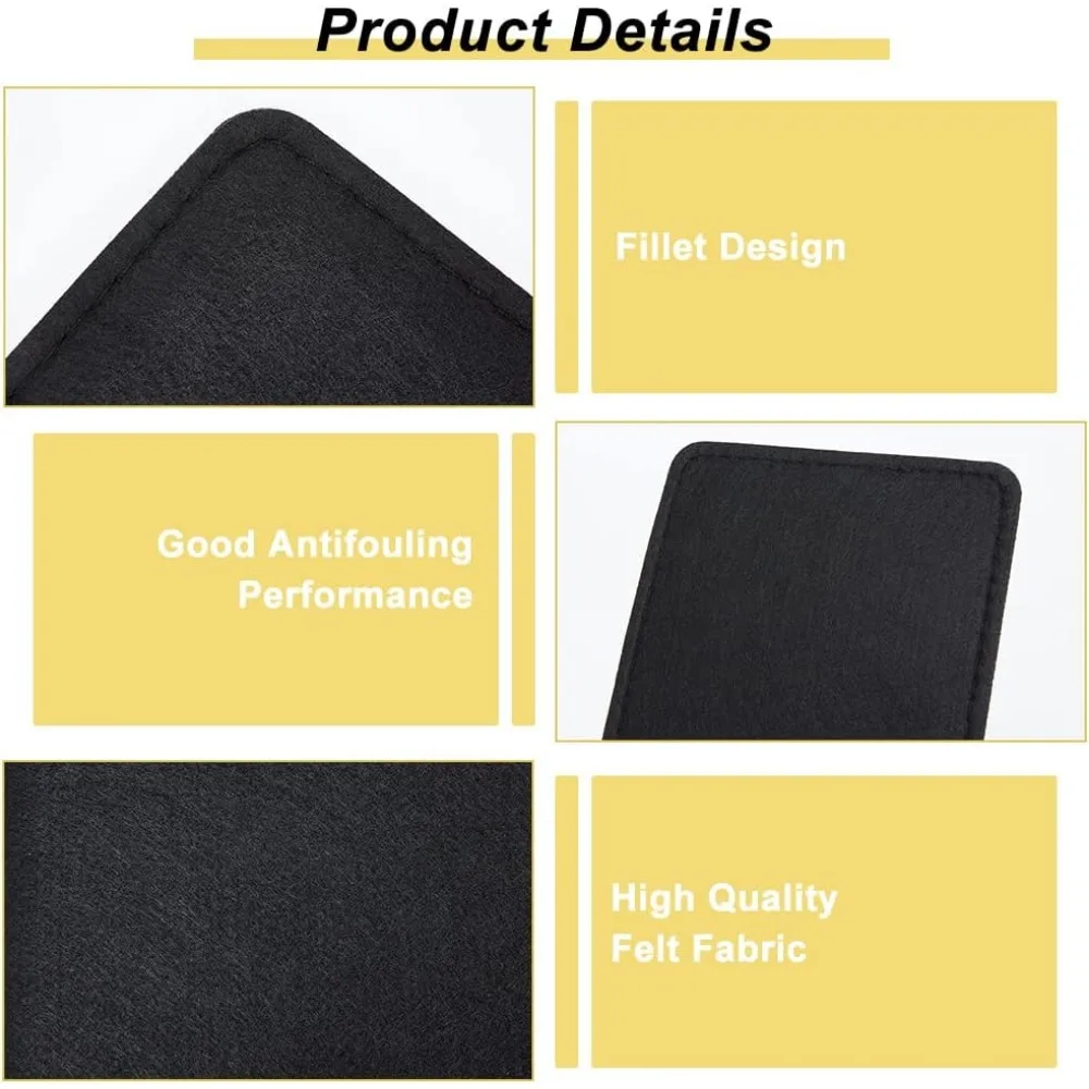 2pcs Felt Bag Base Shaper, 13.7 x 7 Inch Insert Bag Bottom Black Purse Bottoms Rectangle Bag Liner Board Bag Bottom Shaper