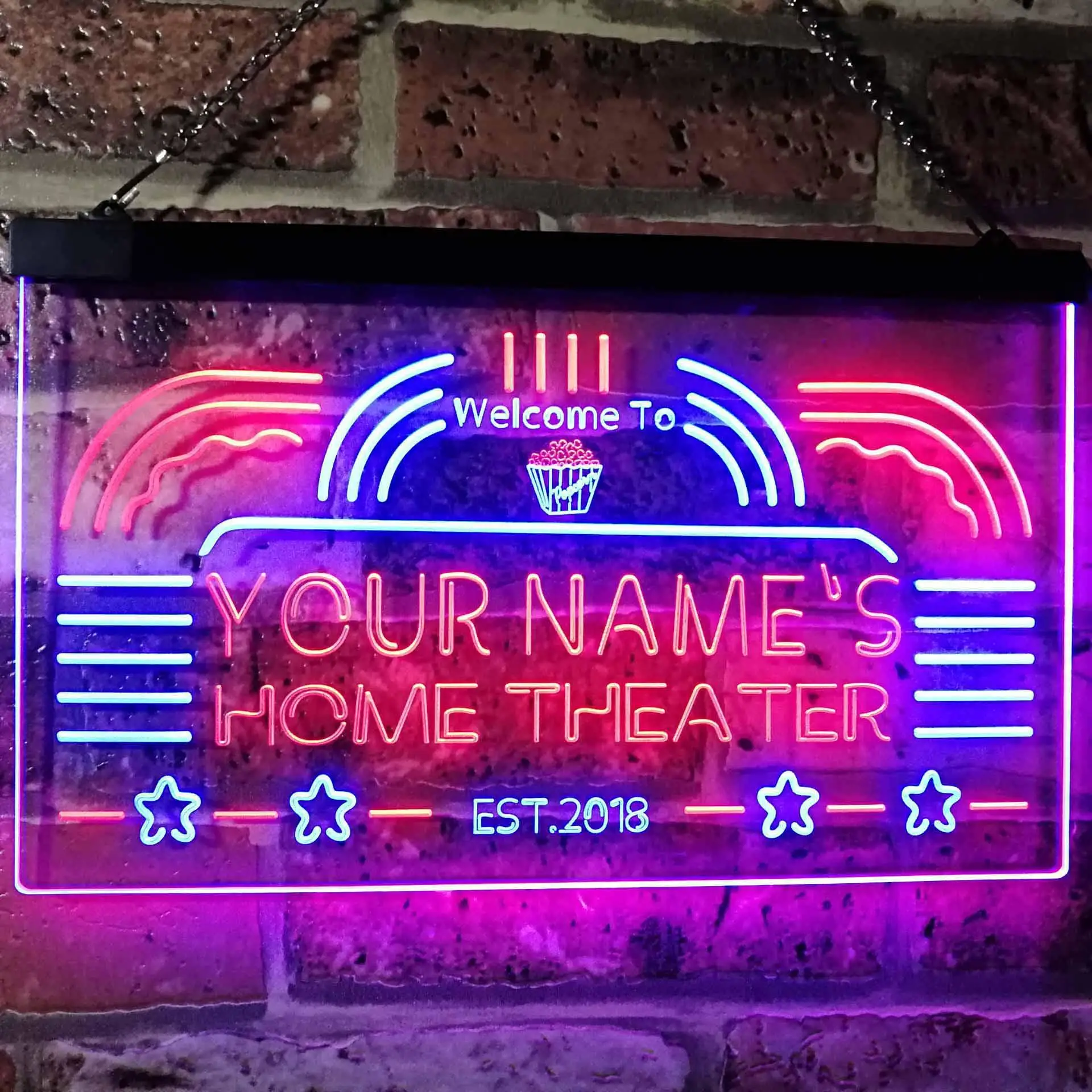 

Personalized Home Theater Dual Color Led Neon Sign st6-ph1-tm