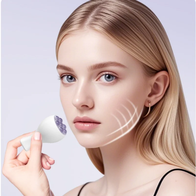 ピンククリスタルボールマッサージャーハンドヘルドボールマッサージャー翡翠ビーズ全身筋肉リラックスポータブル多機能ローラーマッサージツール