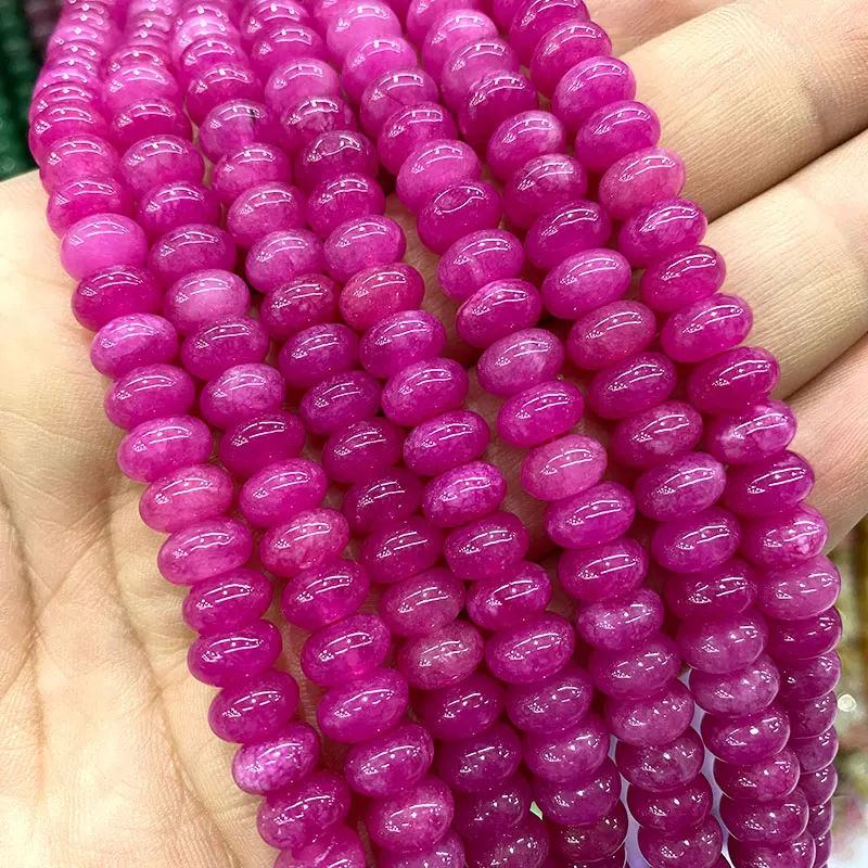 Abacus 5x8MM Natursteinperlen Bernstein Kunzit Orange Chalcedon Lose Wheel Spacer Bead für Schmuckherstellung Diy Armband Ohrringe – Detail 11