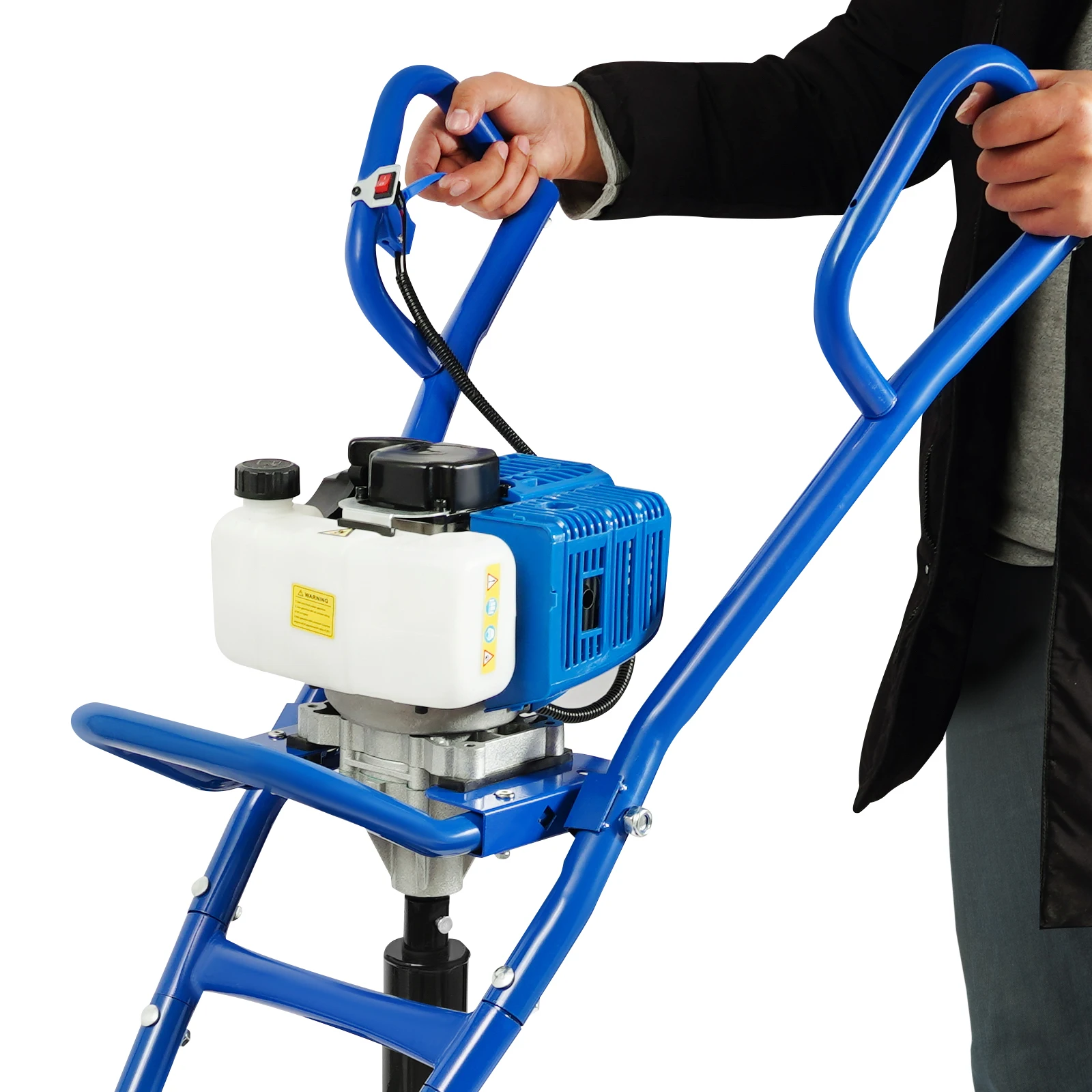 52CC 1.46KW Earth Drill with Wheel Auger Bit Portable for Fence Post Planting Excavation Projects