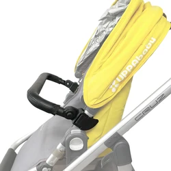 Barra de para-choque de buggy, para uppababy cruz v1/v2 vista v1/v2 min, apoio de braço, couro ou capa de pano, acessórios de substituição para carrinho de bebê