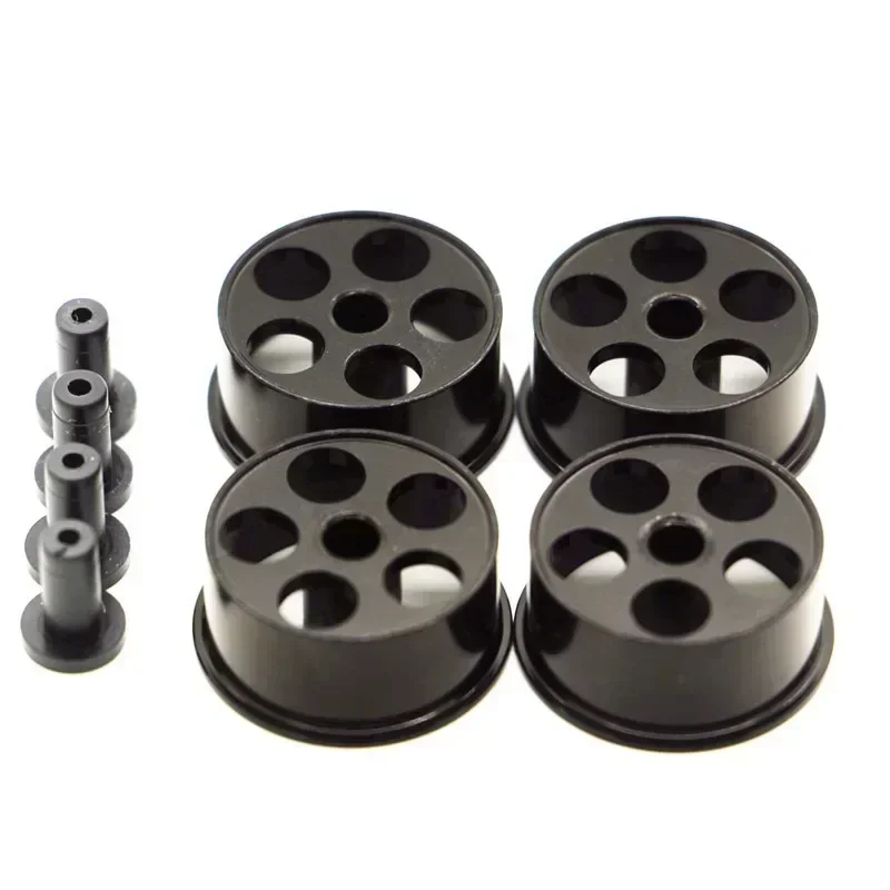 Mini roues 4wd de diamètre moyen, pièces faites maison pour Tamiya Mini 4WD, roue colorée avec disque en aluminium, échelle 1/32 L018, 1 ensemble/lot
