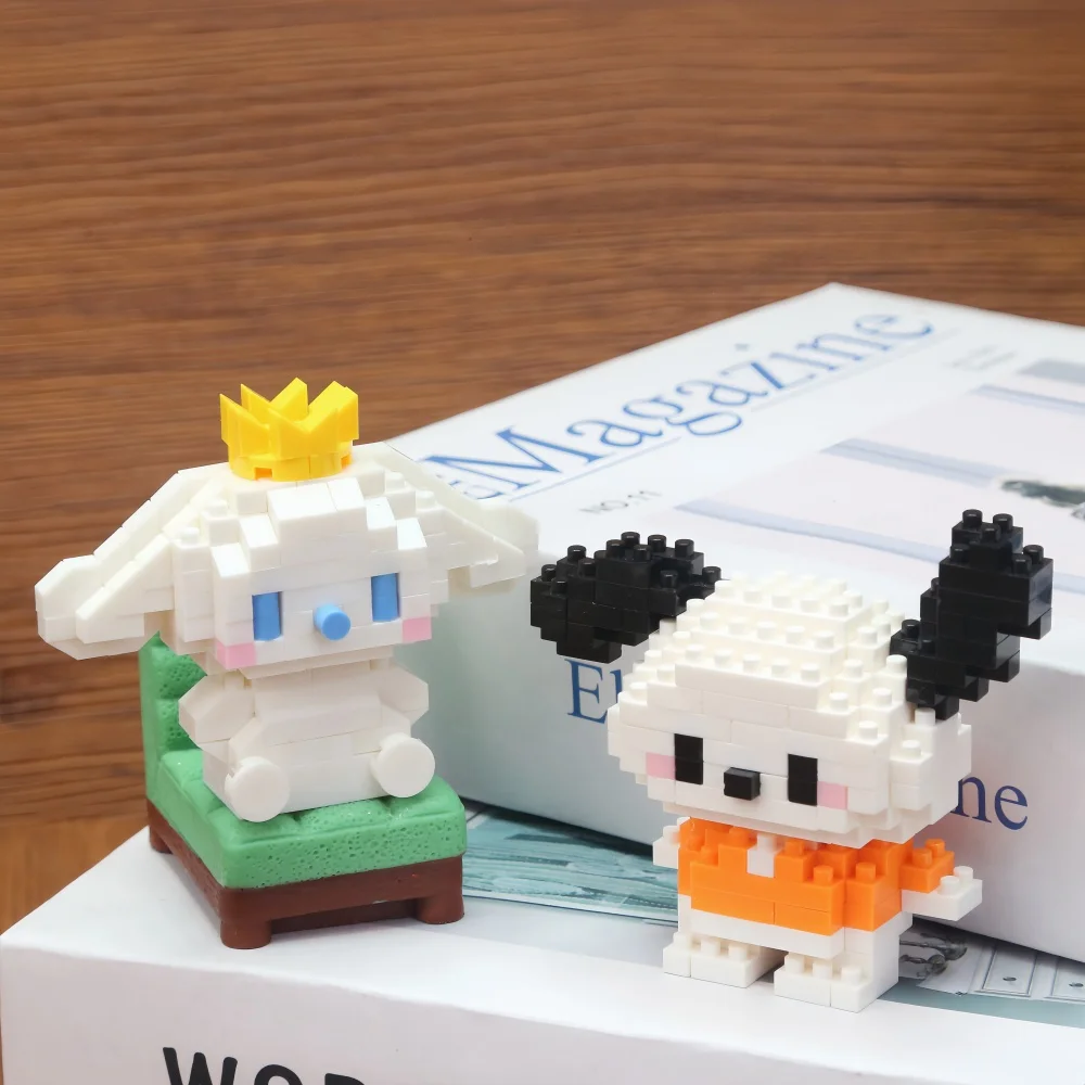 Sanrio Hello Kitty Splicing Building Block Cinnamoroll Mini Blocks Blocos Blocks Kuromi My Melody Cinnamoroll Pochacco Purin