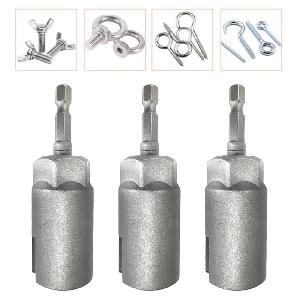 1pc cor natural soquete entalhado alça hexagonal 80mm chave de fenda elétrica borboleta buraco chave extensão ferramenta acessórios