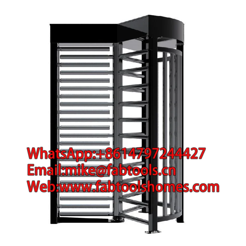 Powder Coated Finishes Turnstiles Biometric Qrcode Security Access Control Full Height Turnstile