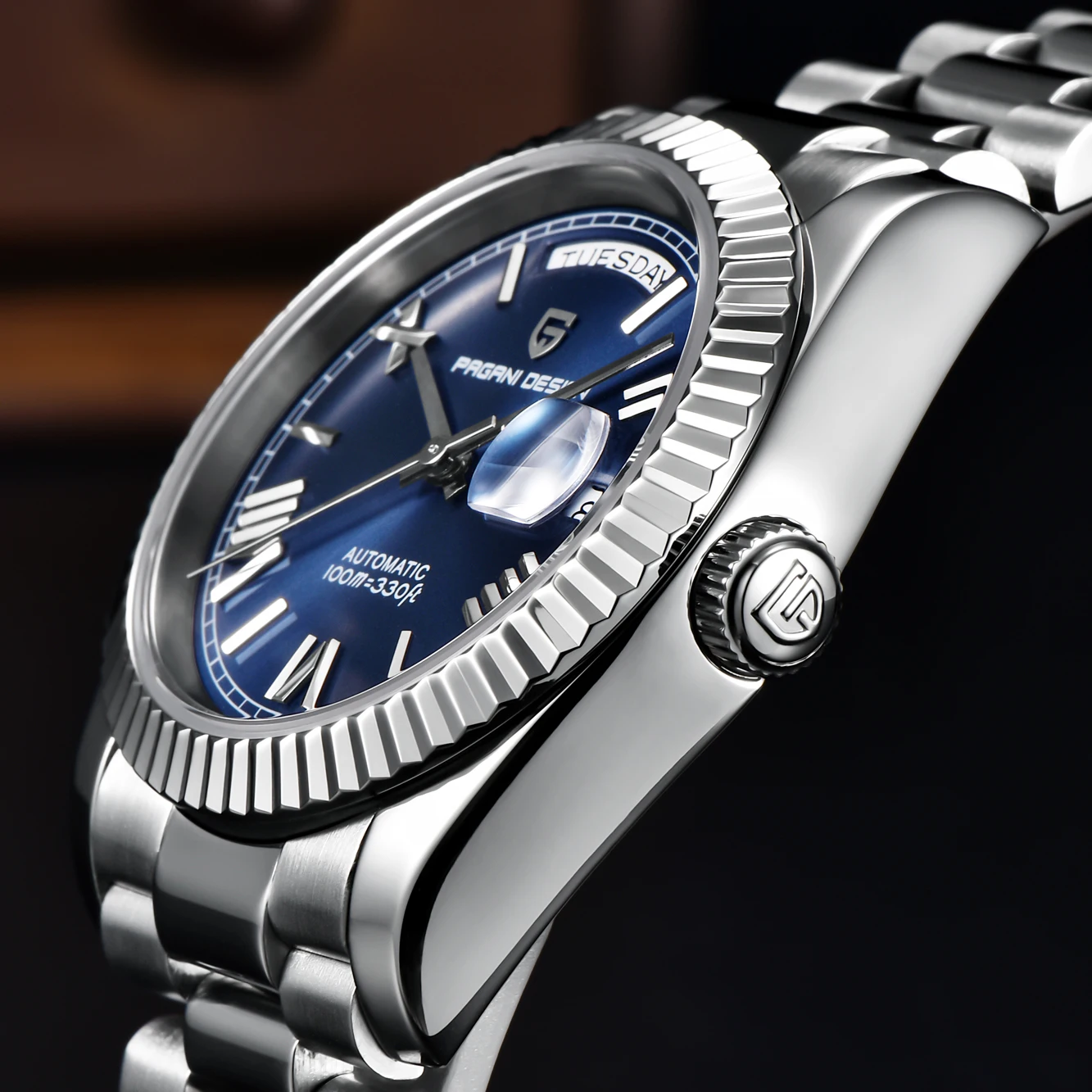 PAGANI DESIGN 2025 New Men's Watches Golden gray luxury Automatic Watch For Men ST16 Mechancial Wrist watch Men Stainless steel